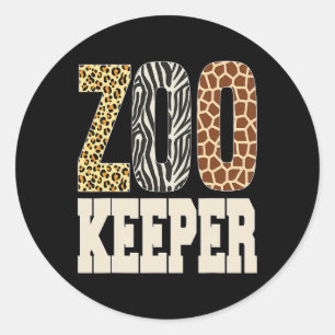 Sticker Rond Zookeeper Animaux Zoo Wildlife Lover Safari Savann