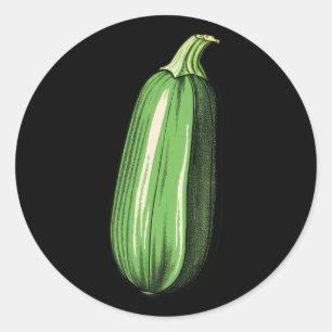 Sticker Rond Zucchini Lazy Easy Funny Matching Halloween Costum