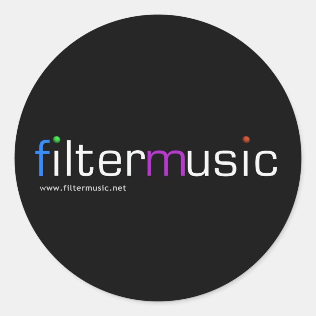 sticker ronde FilterMusic (Devant)