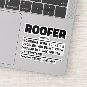 Sticker Roofer Noun Définition Toiture Entrepreneur Cool P