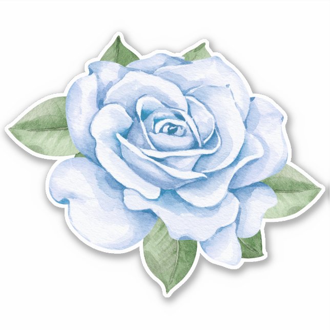 Sticker Rose bleu (Devant)