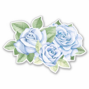 Sticker Rose bleu
