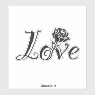 Sticker Rose d'amour