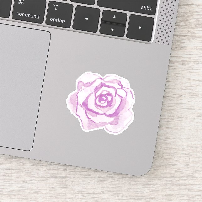 Sticker Rose d'aquarelle violet (Détail)