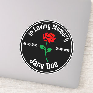 Sticker Rose de mémoire amoureux foncé