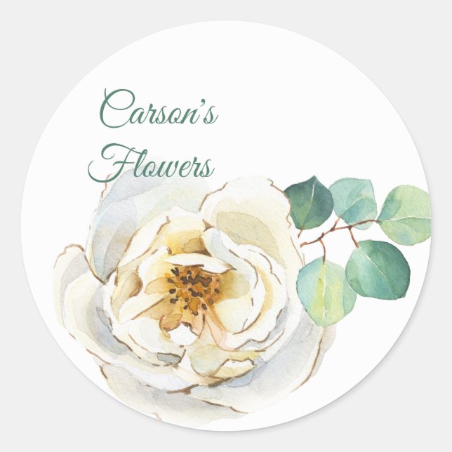 Sticker Rose du jardin aquarelle (Devant)