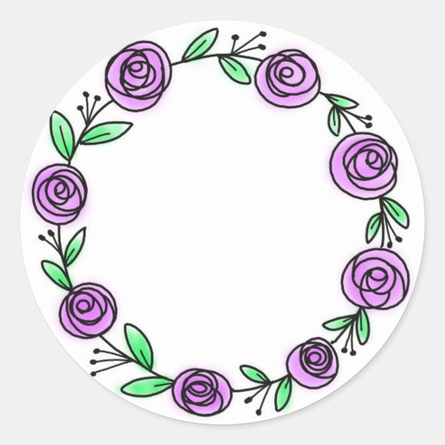 Sticker Rose du journal des puces (Devant)