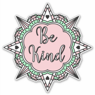 Sticker Rose et Mint vert Be Kind