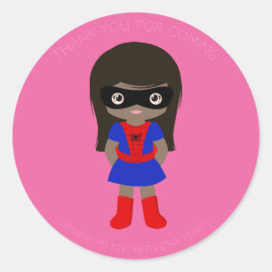 Sticker rose fête d'anniversaire pour les filles s