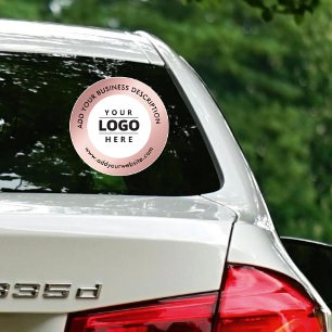 Sticker Rose Gold Business Logo Site Web de la fenêtre de