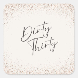 Sticker rose Gold Parties scintillant Dirty Trente