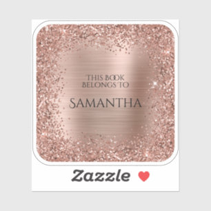 Sticker Rose Gold Parties scintillant Foil Ce Livre Appart