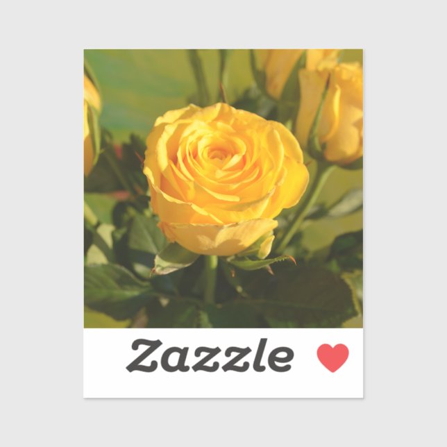 Sticker Rose jaune (Feuille)