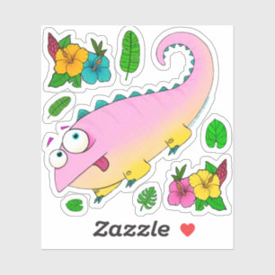 Sticker Rose le caméléon, jeu d'autocollants
