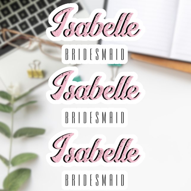 Sticker Rose Orchidée 3D Nom Drôle Demoiselle d'Honneur   (Créateur téléchargé)