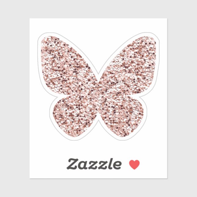 Sticker Rose Parties scintillant or Monarch Clipart Cute B (Feuille)