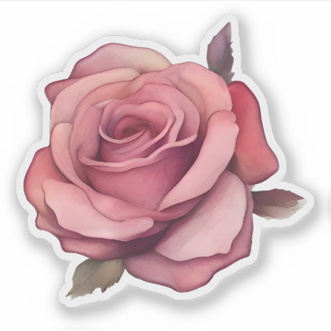 Sticker Rose Rose Pâle (Devant)