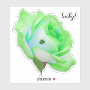 Sticker Rose vert avec Shamrock