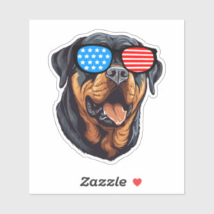 Sticker Rottweiler patriotique