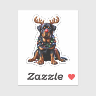 Sticker Rotweiller Reindeer