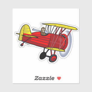 Sticker Rouge biplan