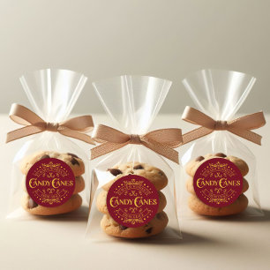 Sticker rouge de Noël "Sucres de canne"