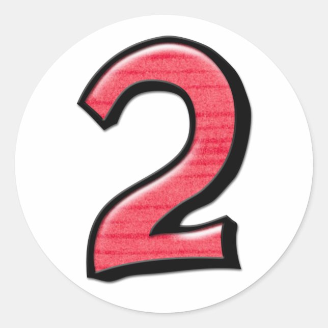 Sticker rouge numéro 2 (Devant)