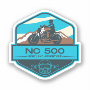Sticker Route des motos 500 de la côte nord de l'Écosse