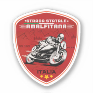 Sticker Route nationale 163 Amalfitana cadeaux italiens ap