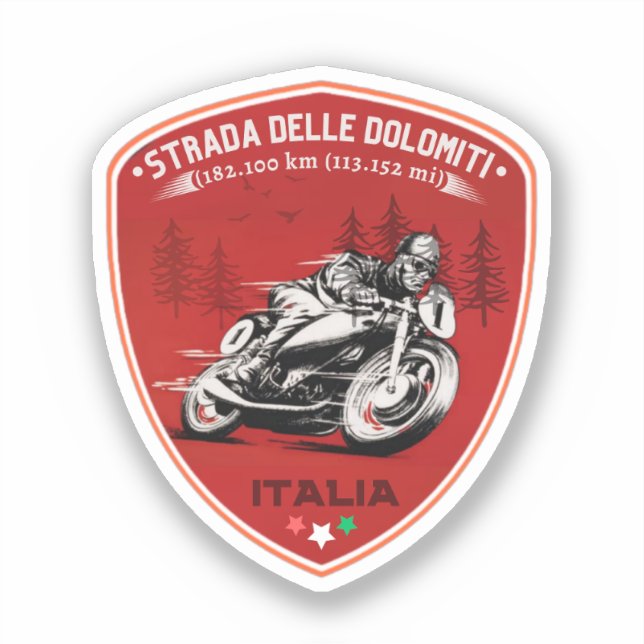 Sticker Route nationale 48 des Dolomites (Recto)