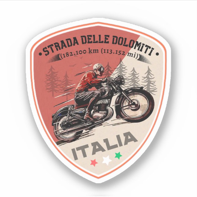 Sticker Route nationale 48 des Dolomites (Devant)