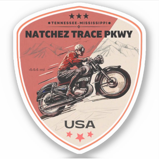 Sticker route nationale Mississippi Tennessee (Devant)