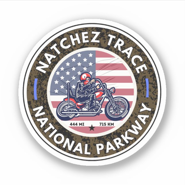 Sticker route nationale Mississippi Tennessee (Devant)