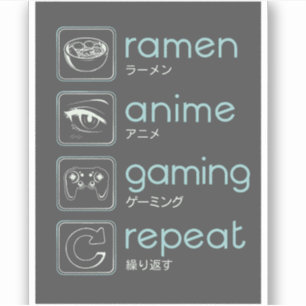 STICKER ROUTINE ANIME ET JEU