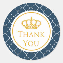 Sticker Royal Blue Crown Merci