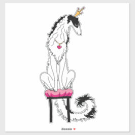 Sticker Royal Tri Borzoi Die Cut Vinyl