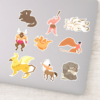 Sticker royaumes enchantés : Mythiques Créatures Colle Sti