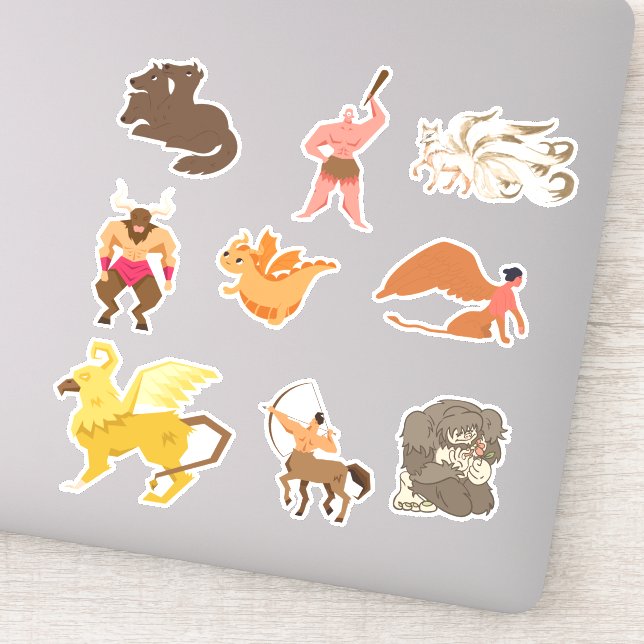 Sticker royaumes enchantés : Mythiques Créatures Colle Sti (Détail)