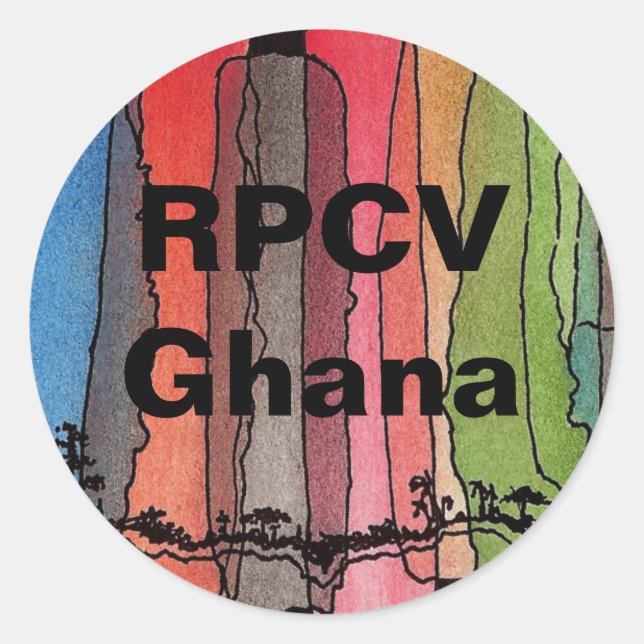 Sticker RPCV Ghana Round (Devant)