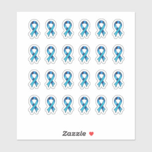 Sticker Ruban Bleu de Sensibilisation à la Prévention de l