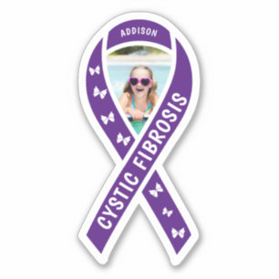 Sticker Ruban de sensibilisation à la fibrose kystique Nom