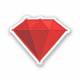 Sticker Ruby Gemstone. Bijouterie. 40 Anniversaire du Mari