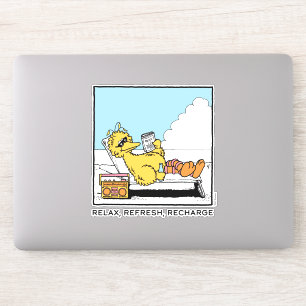 Sticker Rue Sésame   Big Bird Relax Refresh Recharge