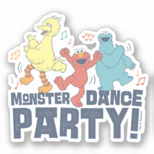 Sticker Rue Sésame   Monster Dance Party