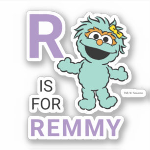 Sticker Rue Sésame   R est pour Rosita   Ajouter Votre No