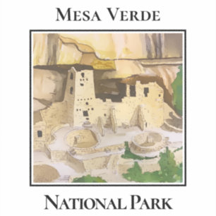 Sticker Ruines de Mesa Verda dans le Parc National,