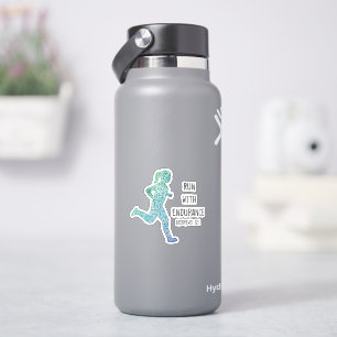 Sticker "Run With Endurance" Fille Runner Custom-Cut Vinyl