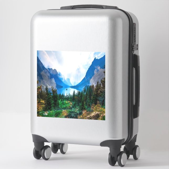 Sticker Rustic Country Mountains Nature Scène Photographie (Sur valise)