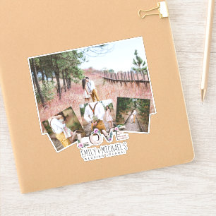 Sticker Rustic Love Lilac Mariage Fête des mariées Photos