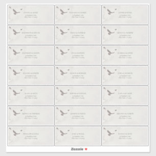 Sticker Rustic Watercolor Mariage Adresse e-mail de l'invi